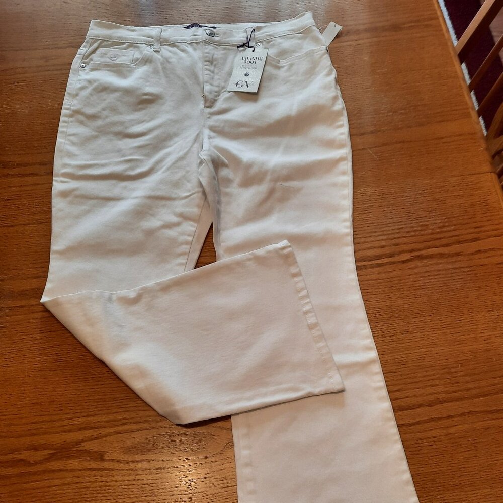 NEW Gloria Vanderbilt Amanda Jeans Bootcut Stretch Size 14P White